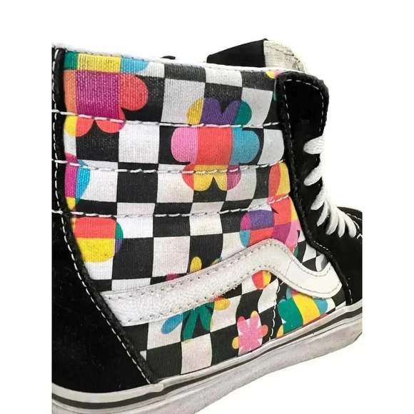 VAND OLDSCHOOL comfortcush sk8 hitops checkered floral mens size 5 - Picture 3 of 6